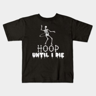 Hula Hooping Hoop Dancing Skeleton Dance Kids T-Shirt